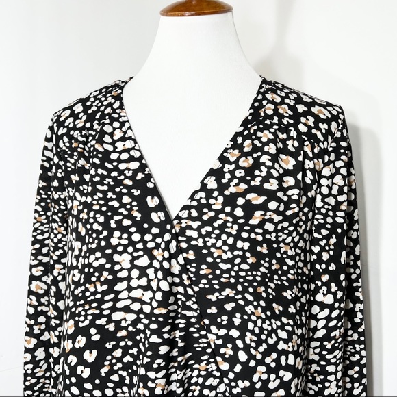 SOLD-Sanctuary Leopard Print Surplice Faux Wrap Blouse - Picture 3 of 10